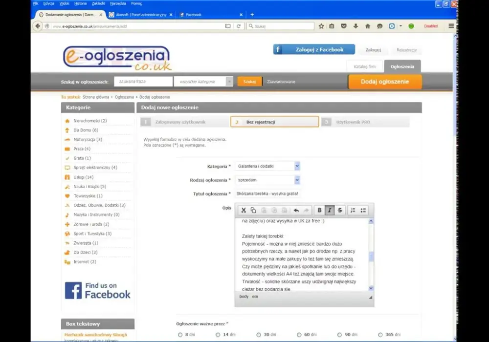 Jak wystawić ogłoszenie na Facebooku i uniknąć najczęstszych błędów