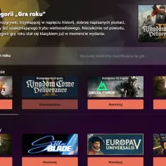 Grafika przedstawia interfejs gry z listą gier, w tym Battlefield 6, Kingdom Come: Deliverance i Dying Light.