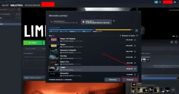 Steam: jak przenieść grę na inny dysk - 5 prostych kroków
