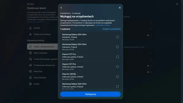 Jak wylogować wszystkie urządzenia z Facebooka i zwiększyć bezpieczeństwo